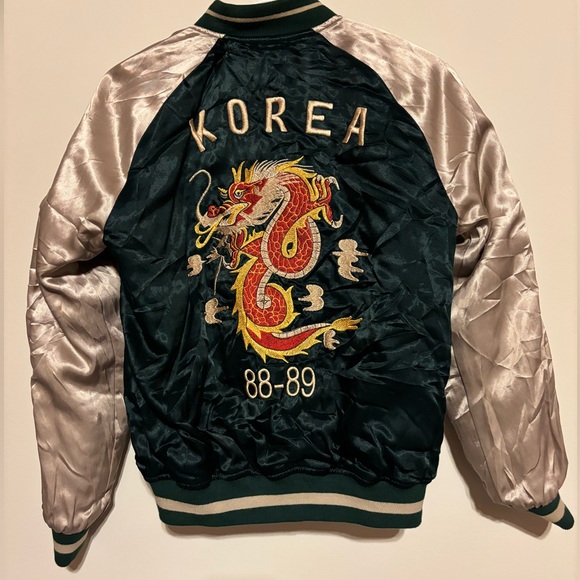 Topshop women’s satin reversible bomber jacket size 2 - Picture 4 of 6